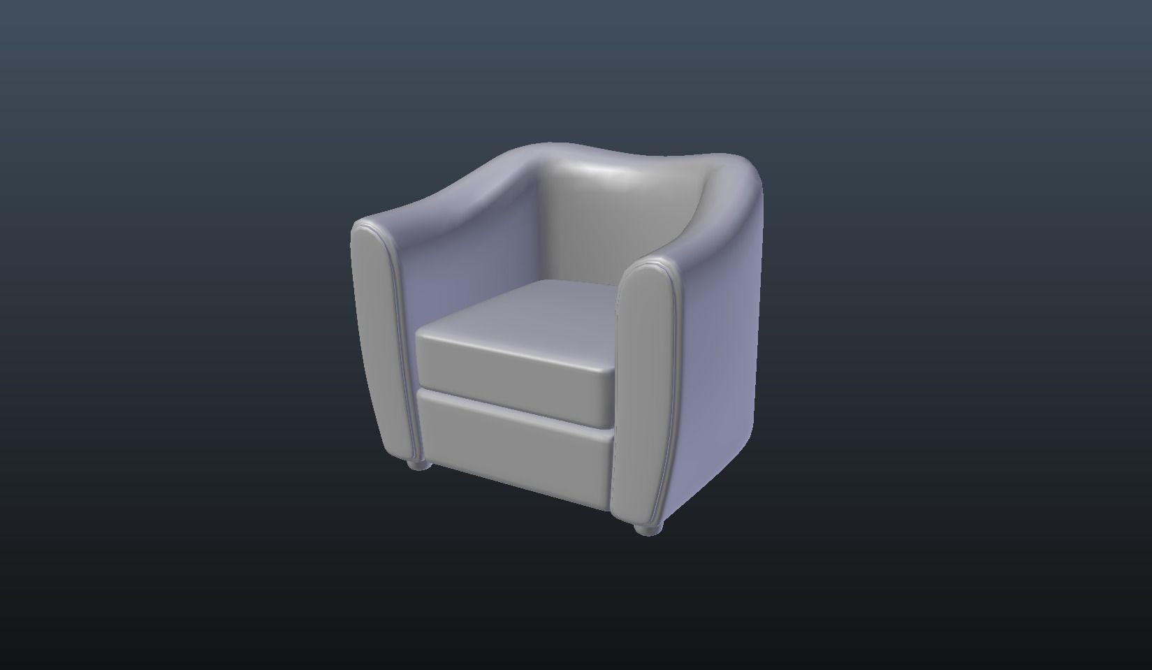 Arm chair Free low-poly 3D model_7