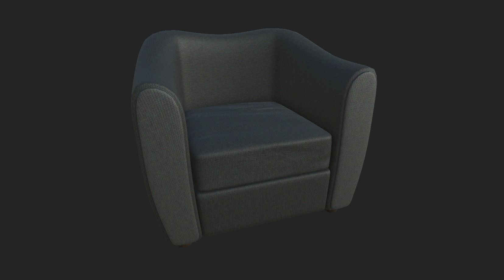 Arm chair Free low-poly 3D model_1