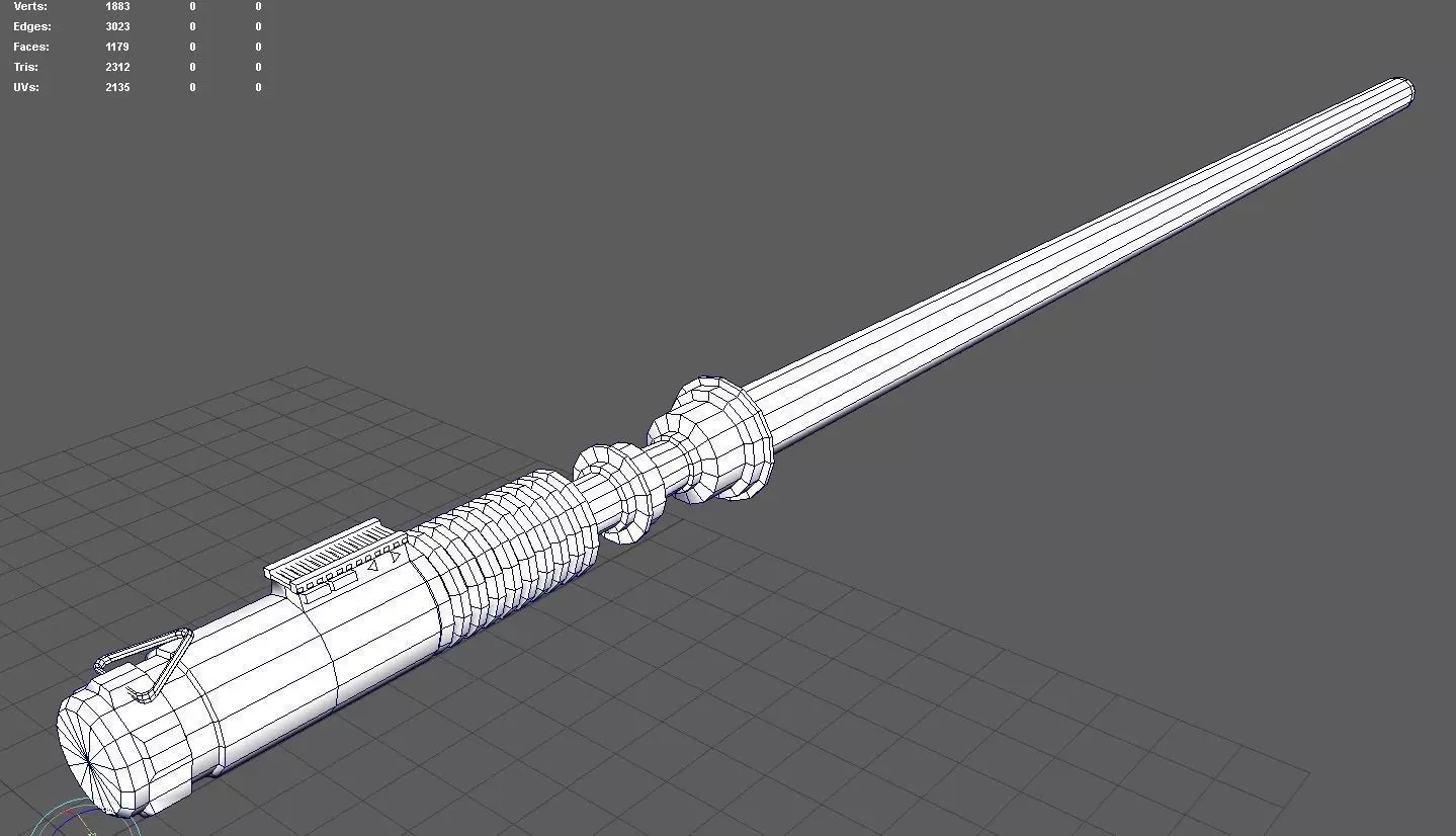 Lightsaber star wars saber Free low-poly 3D model