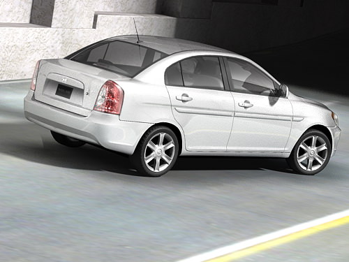 Hyundai Accent 2006 3D model_2