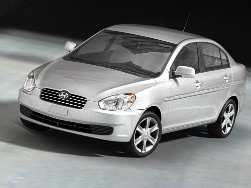 Hyundai Accent 2006 3D model_1