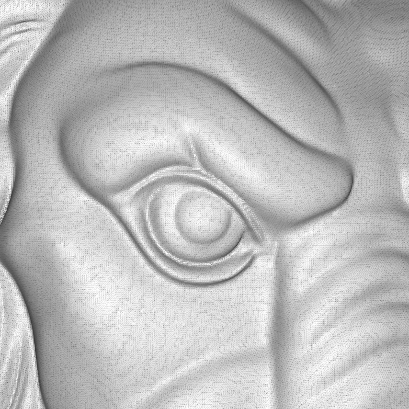 Lion face bas relief 3D print model_12