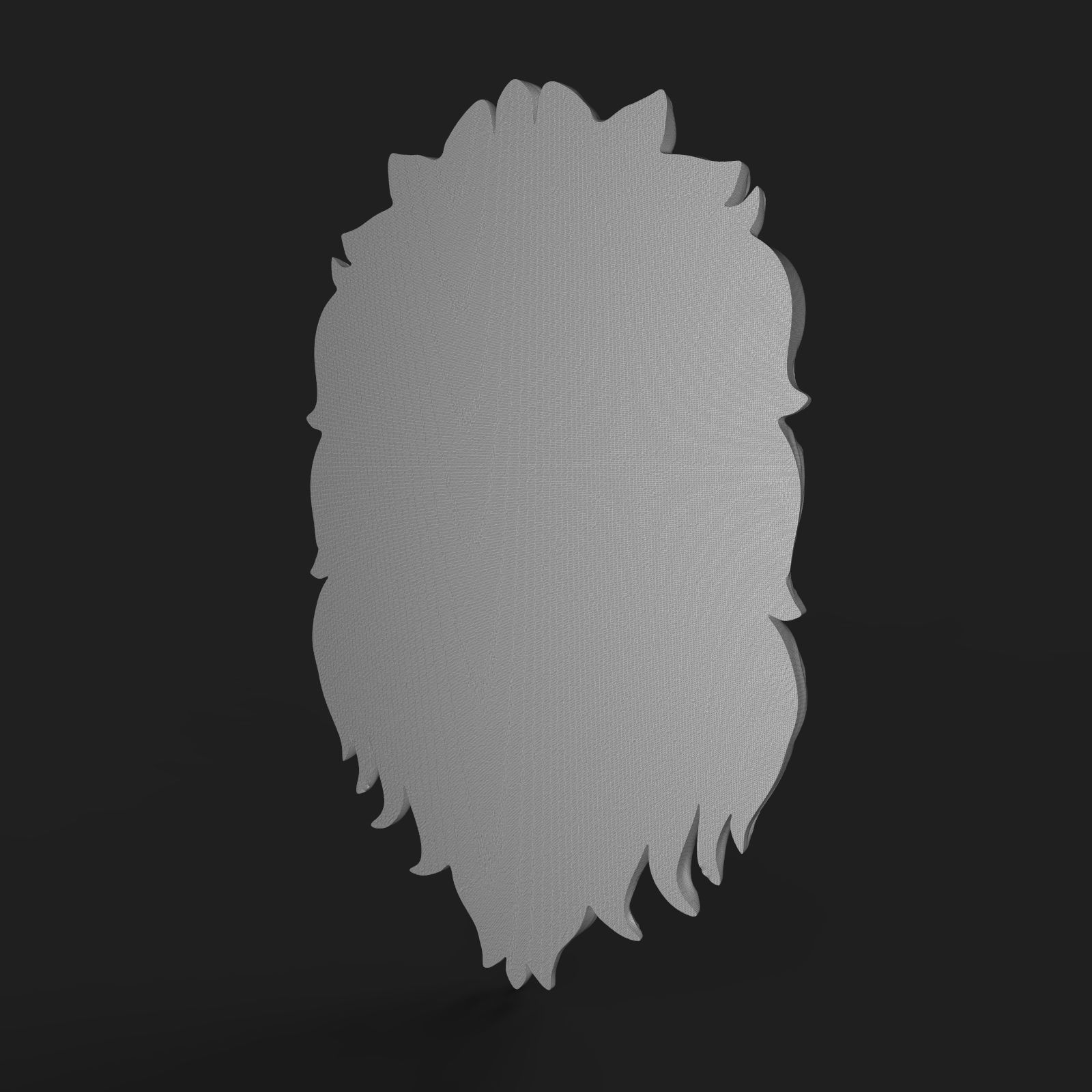 Lion face bas relief 3D print model_15