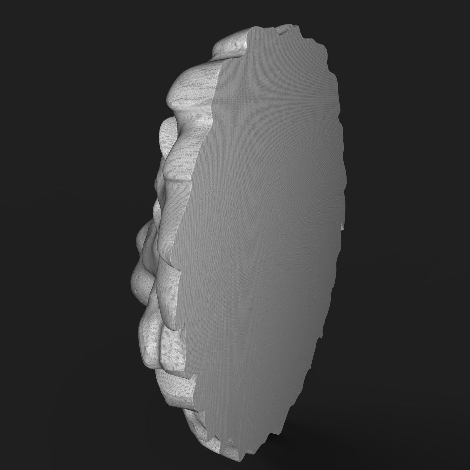 Lion head sculpture 3D print model_11