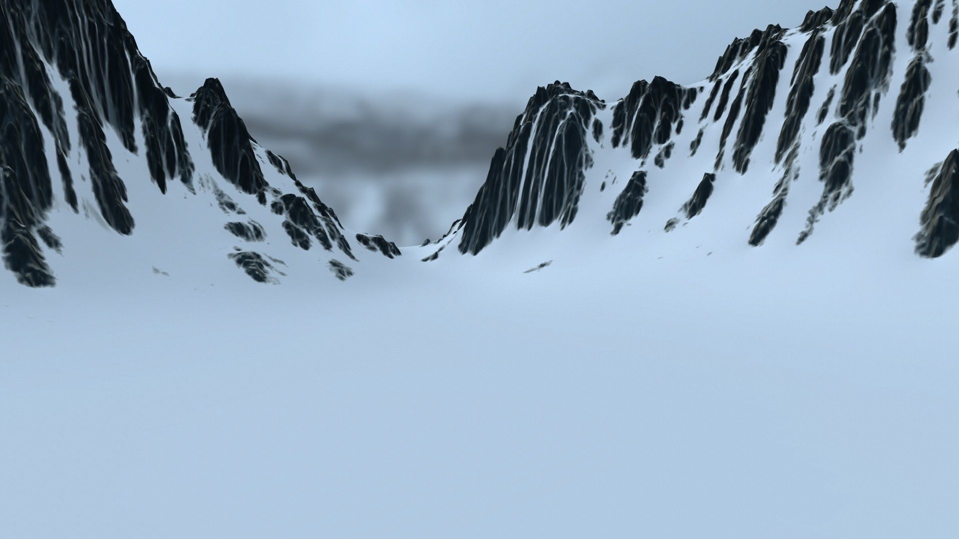 snow volcano Low-poly 3D model_5