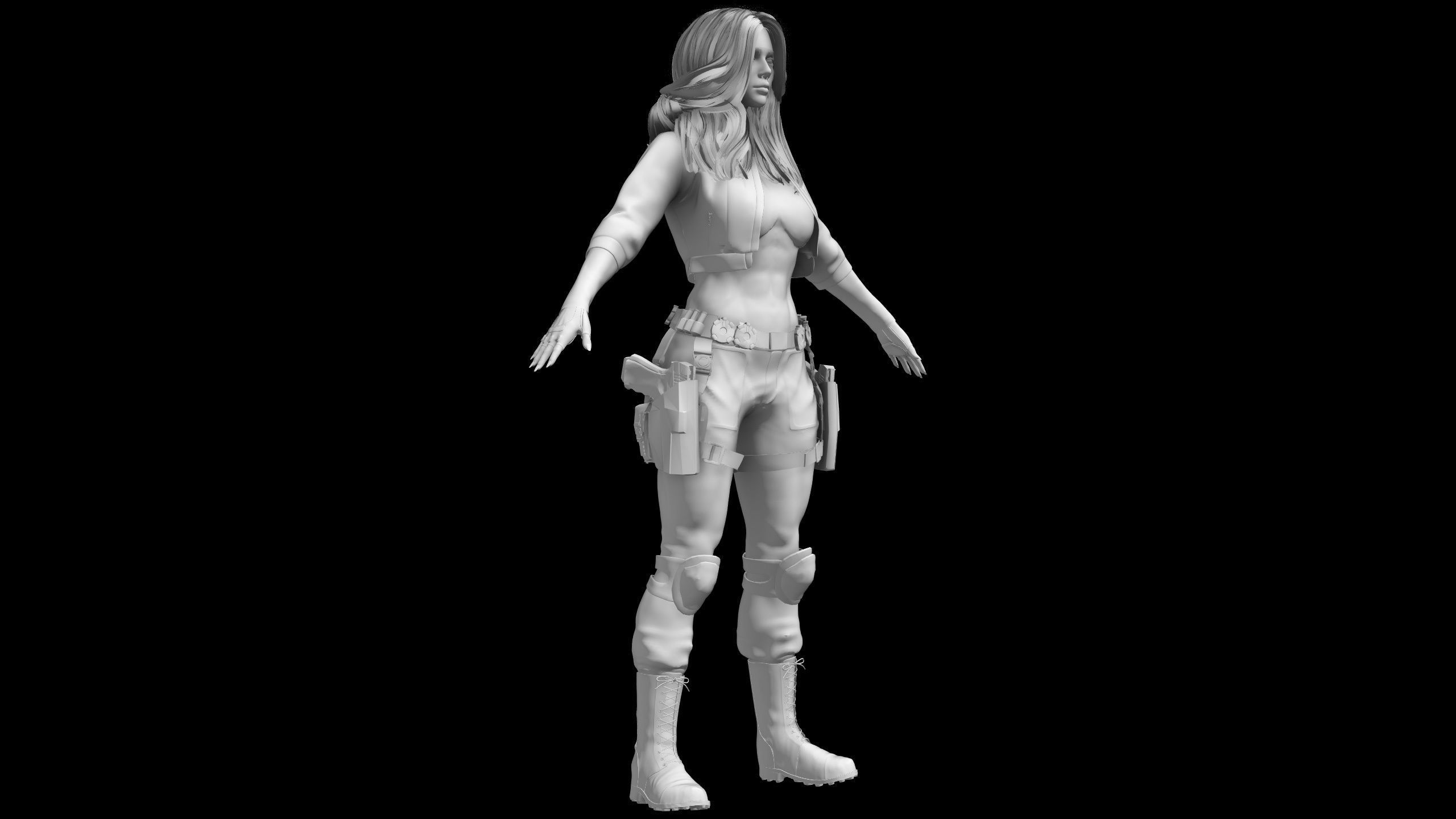 Lady Punisher -Lynn Michaels- 3D model_4