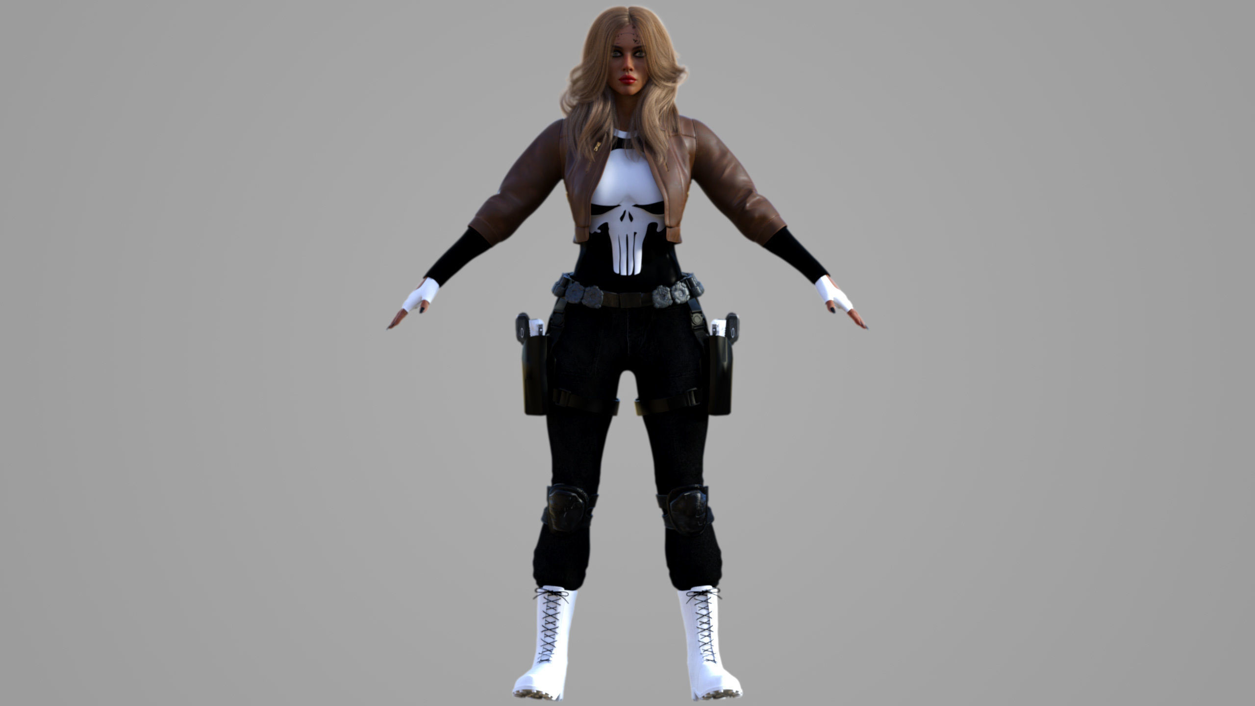 Lady Punisher -Lynn Michaels- 3D model_7