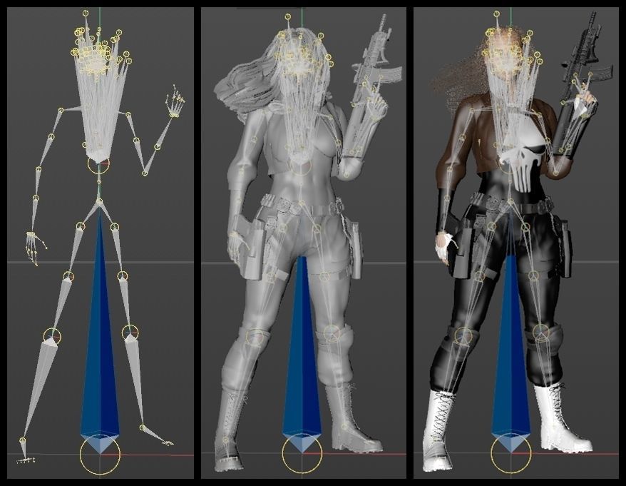 Lady Punisher -Lynn Michaels- 3D model_12