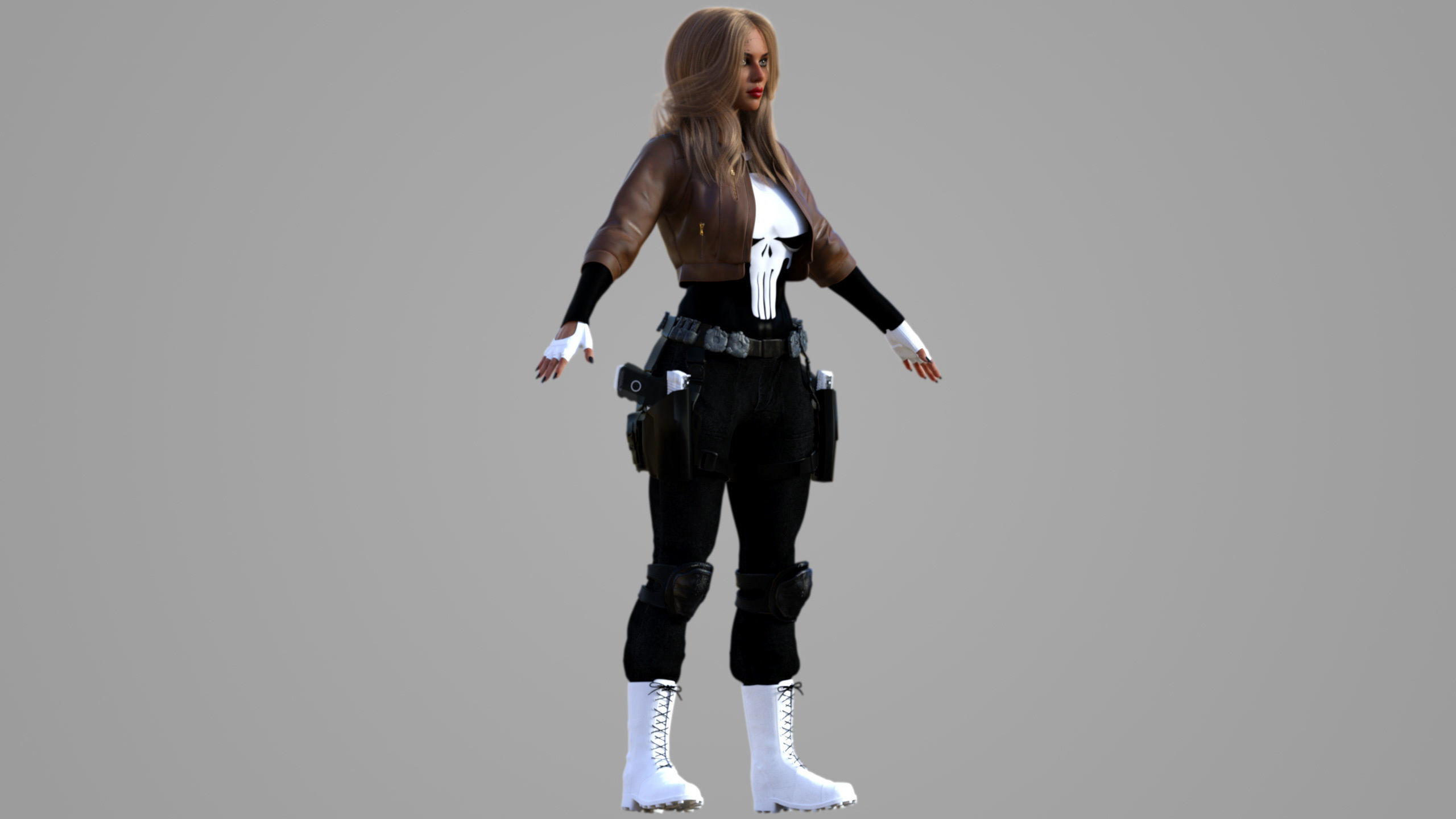 Lady Punisher -Lynn Michaels- 3D model_5