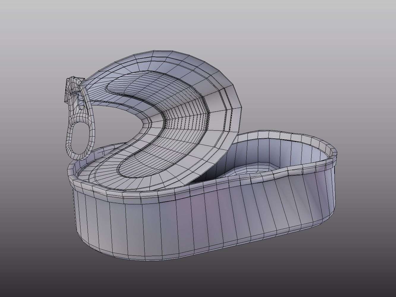 Opened Tin Can Set  3D model_9