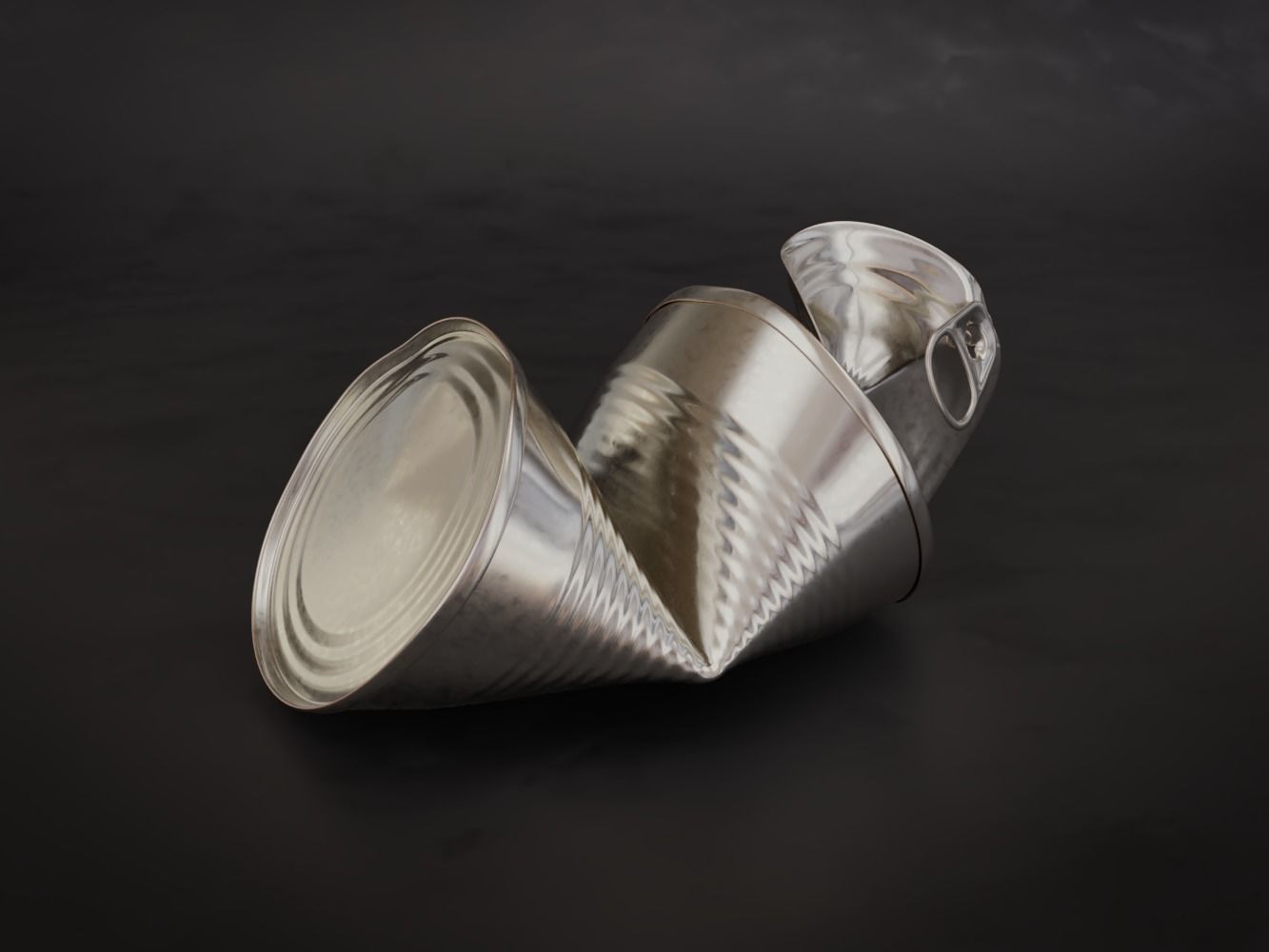 Opened Tin Can Set  3D model_3