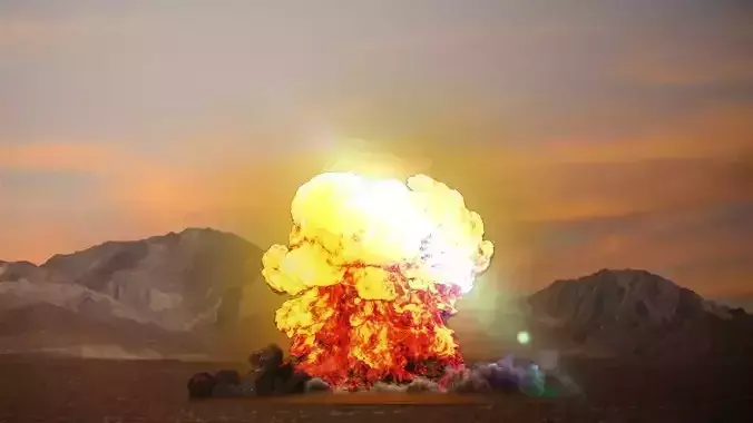 FumeFx Heavy Explosion Element Asset File for 3d studio Max Low-poly 3D model
