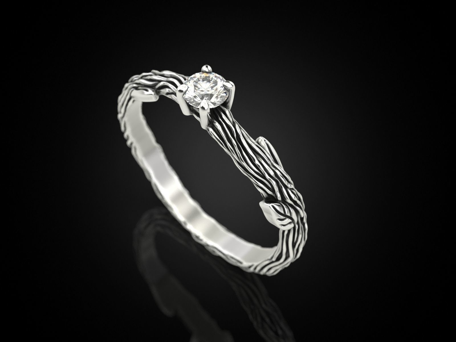 Engagement ring tree 2 3D print model_7