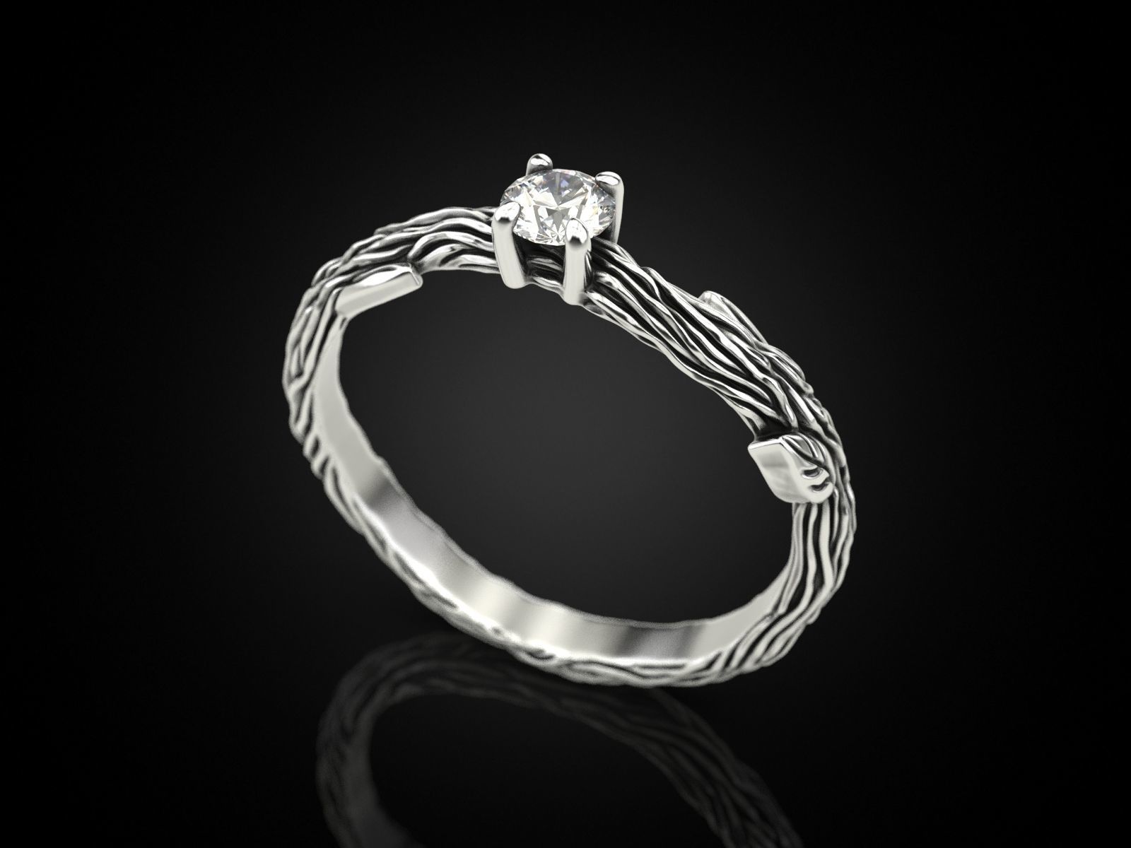 Engagement ring tree 2 3D print model_9