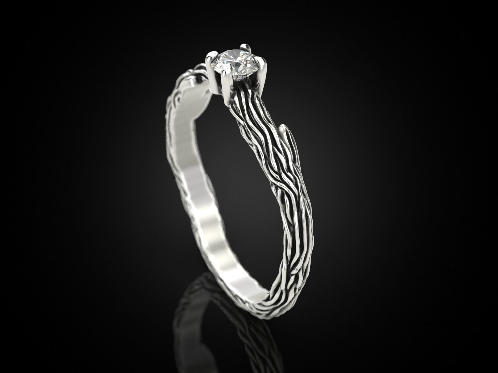 Engagement ring tree 2 3D print model_6