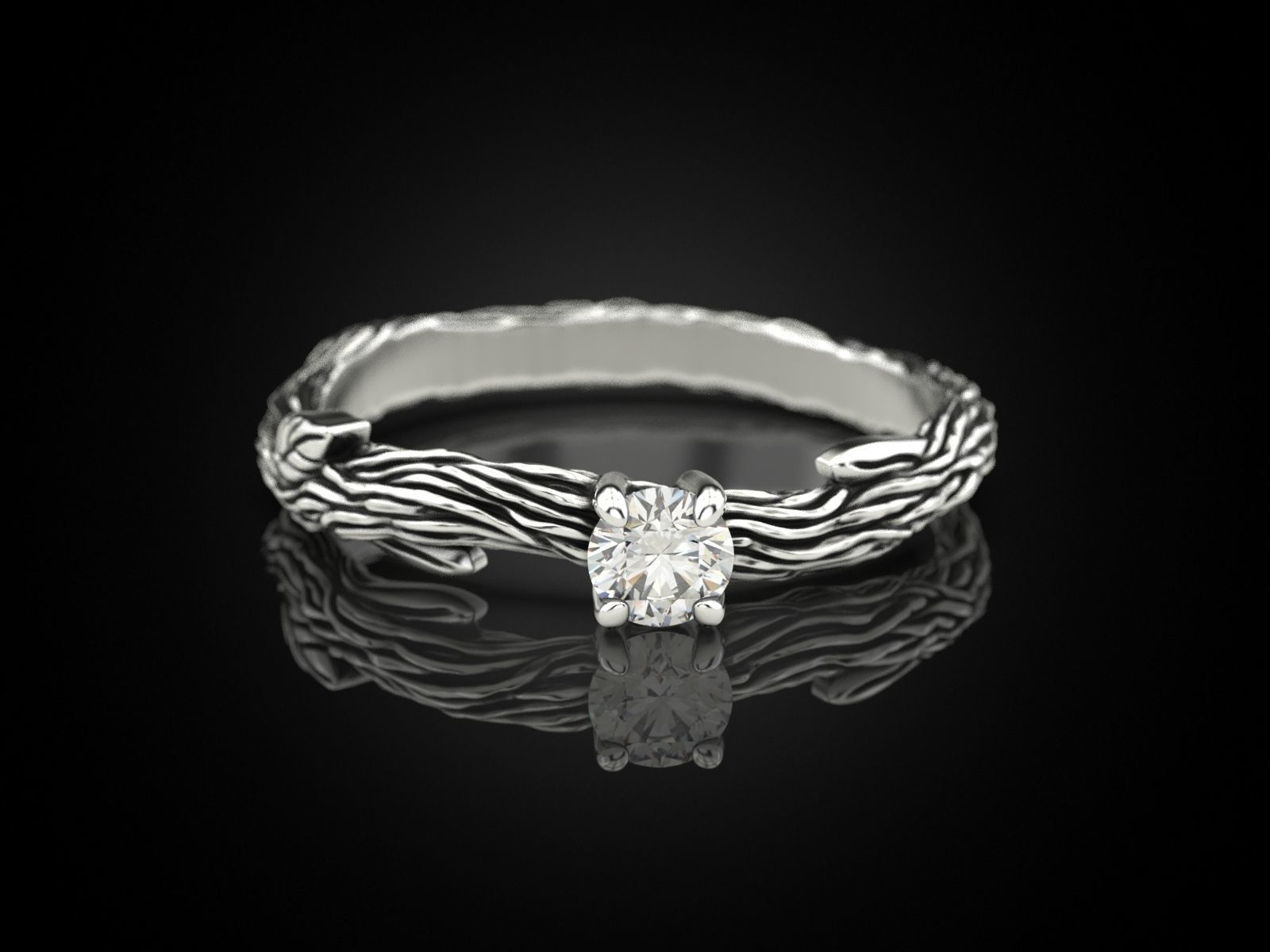 Engagement ring tree 2 3D print model_10