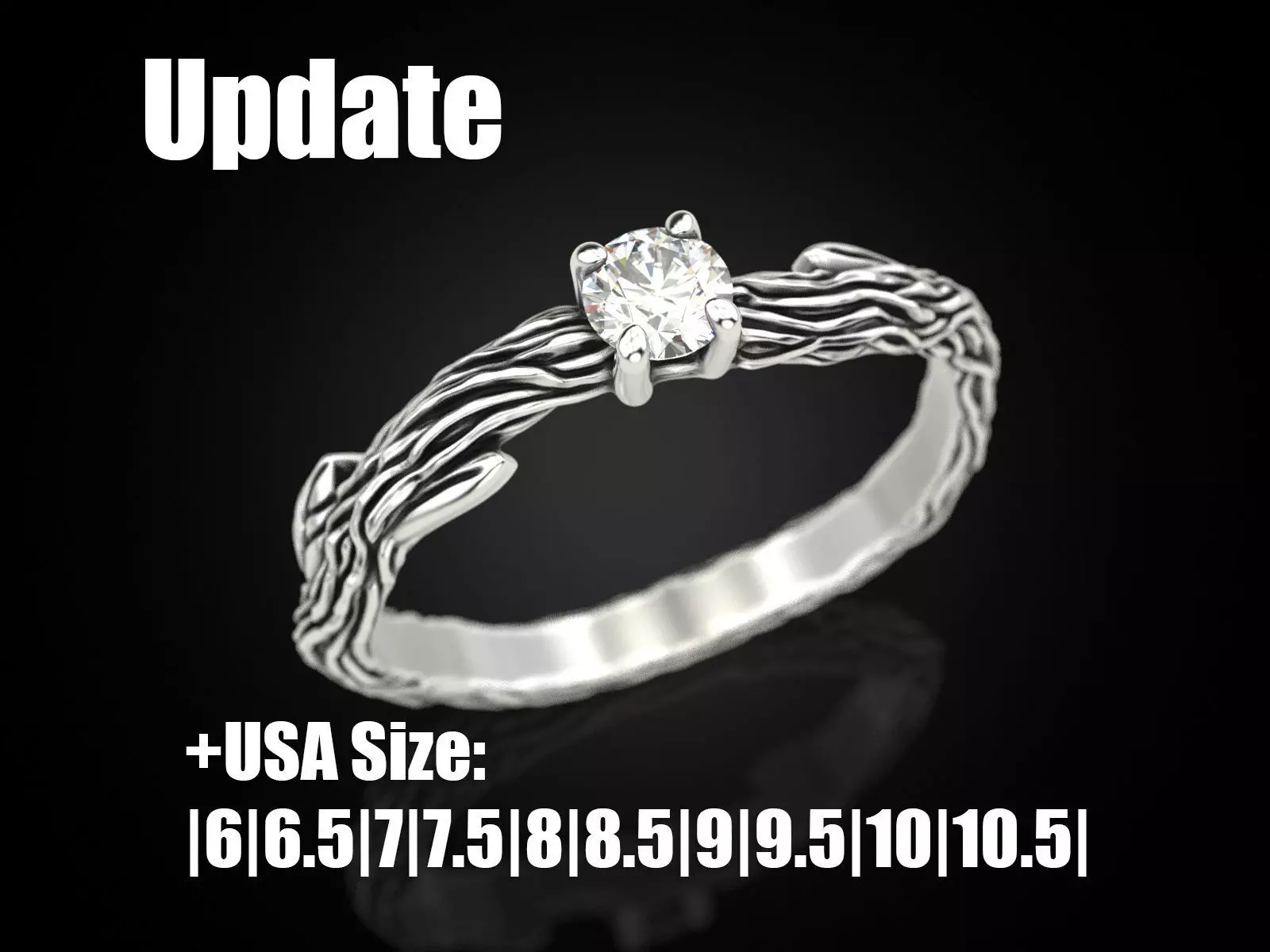 Engagement ring tree 2 3D print model_0