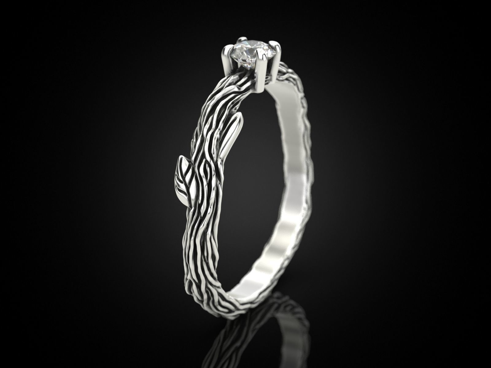 Engagement ring tree 2 3D print model_8