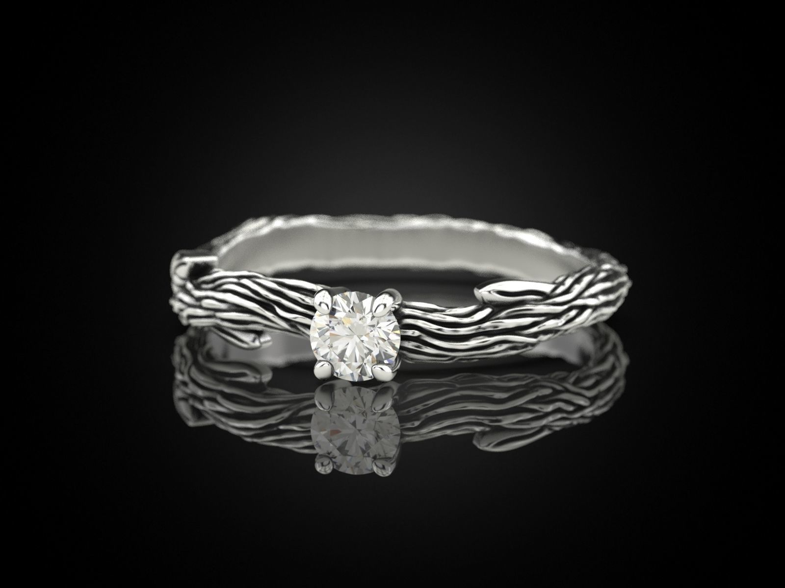 Engagement ring tree 2 3D print model_5