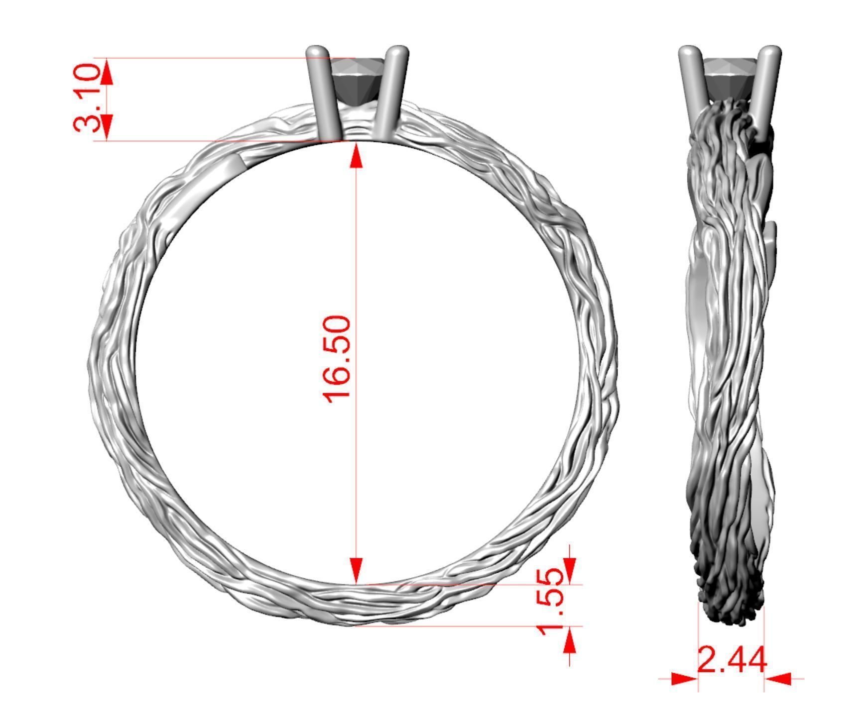 Engagement ring tree 2 3D print model_14