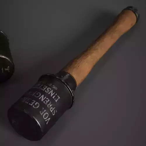 M24 Stick Grenade Stielhandgranate Low-poly 3D model