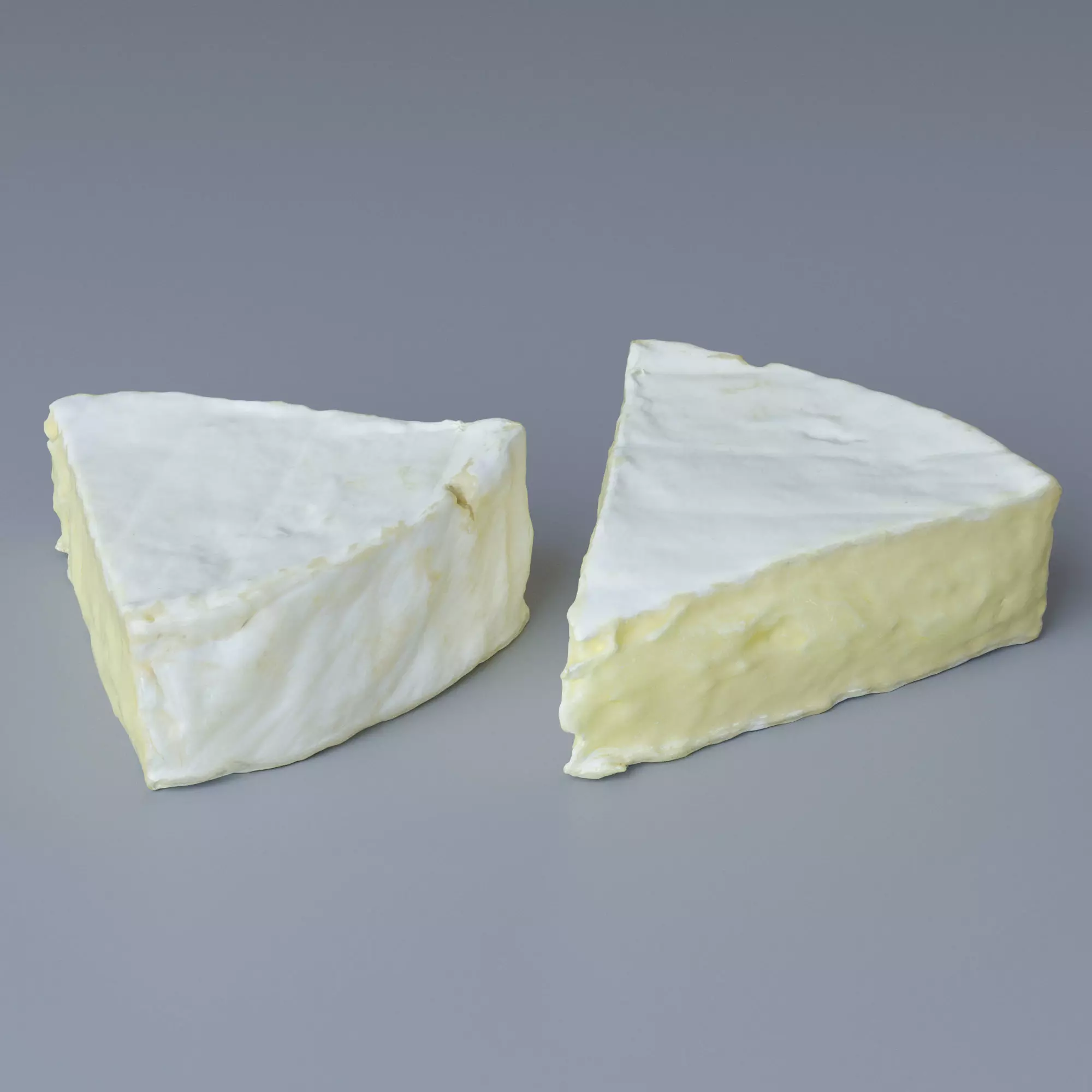 Piece of Brie Cheese 3D model_0
