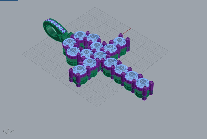 Diamond ankh pendant 