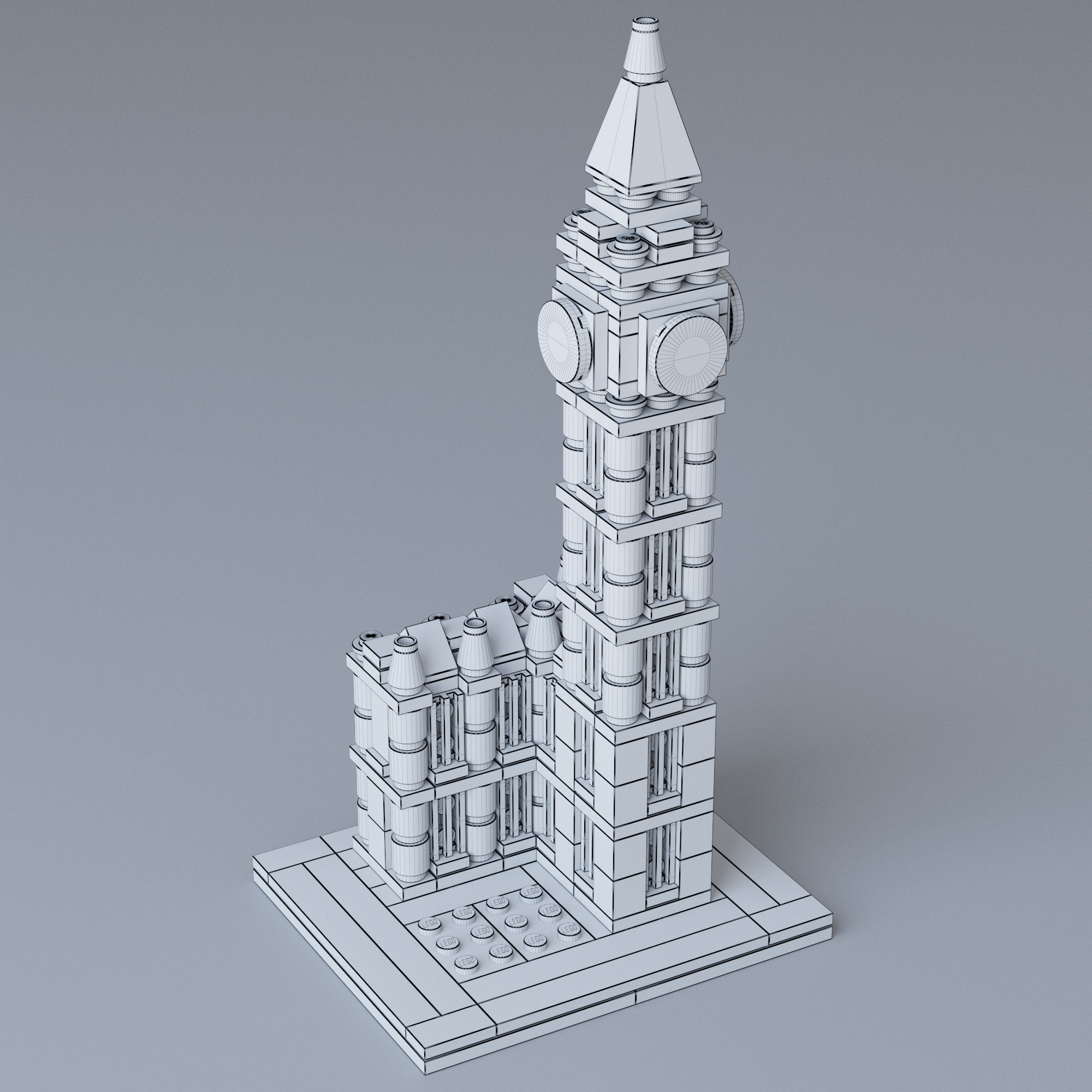 Lego Architecture Big Ben 21013 3D model_1