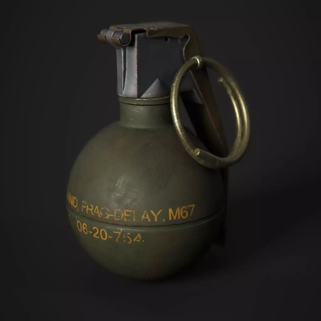 M67 Grenade Low-poly 3D model