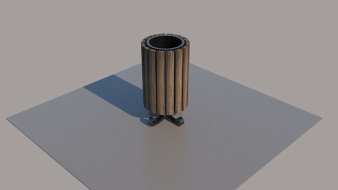 Trash Box - Outdoor Low-poly 3D model