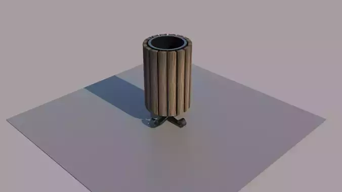 Trash Box - Outdoor Low-poly 3D model