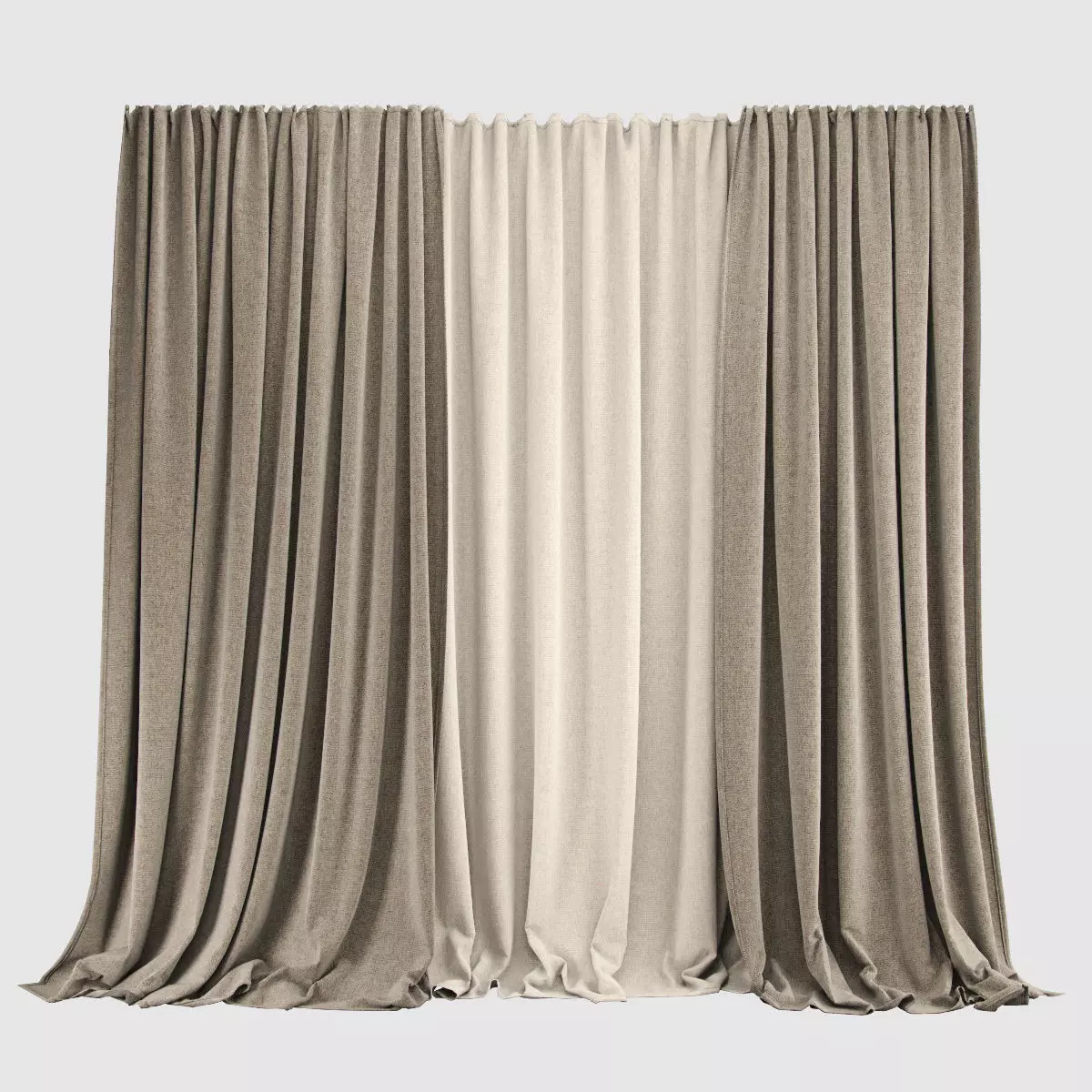 curtain 4 curtains 3D model