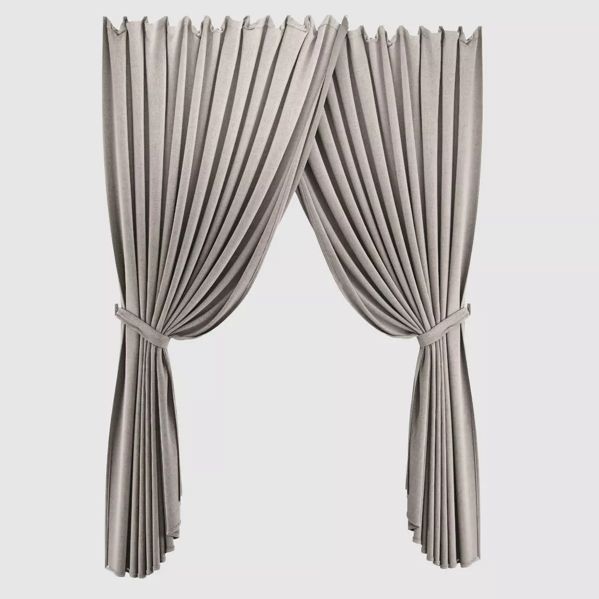 curtain 5 pair of curtains 3D model
