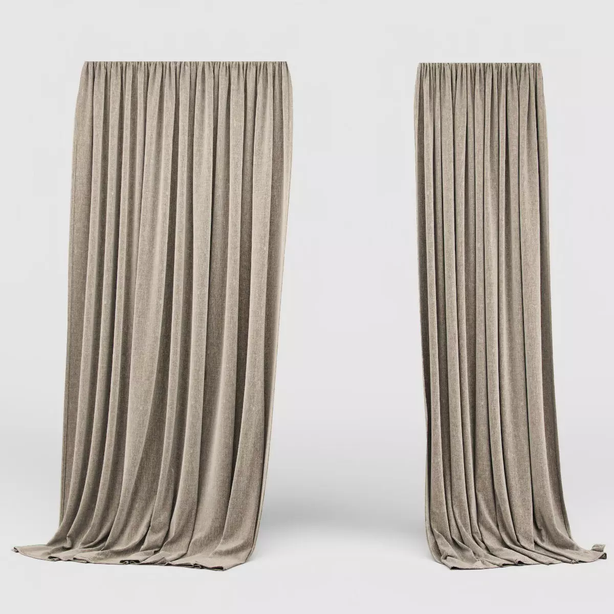 curtain 8 two curtains 3D model