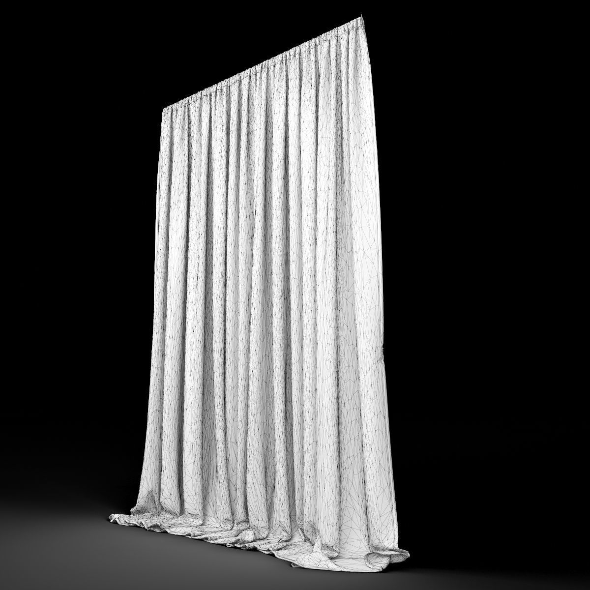 curtain 9 tan draped backdrop 3D model_14