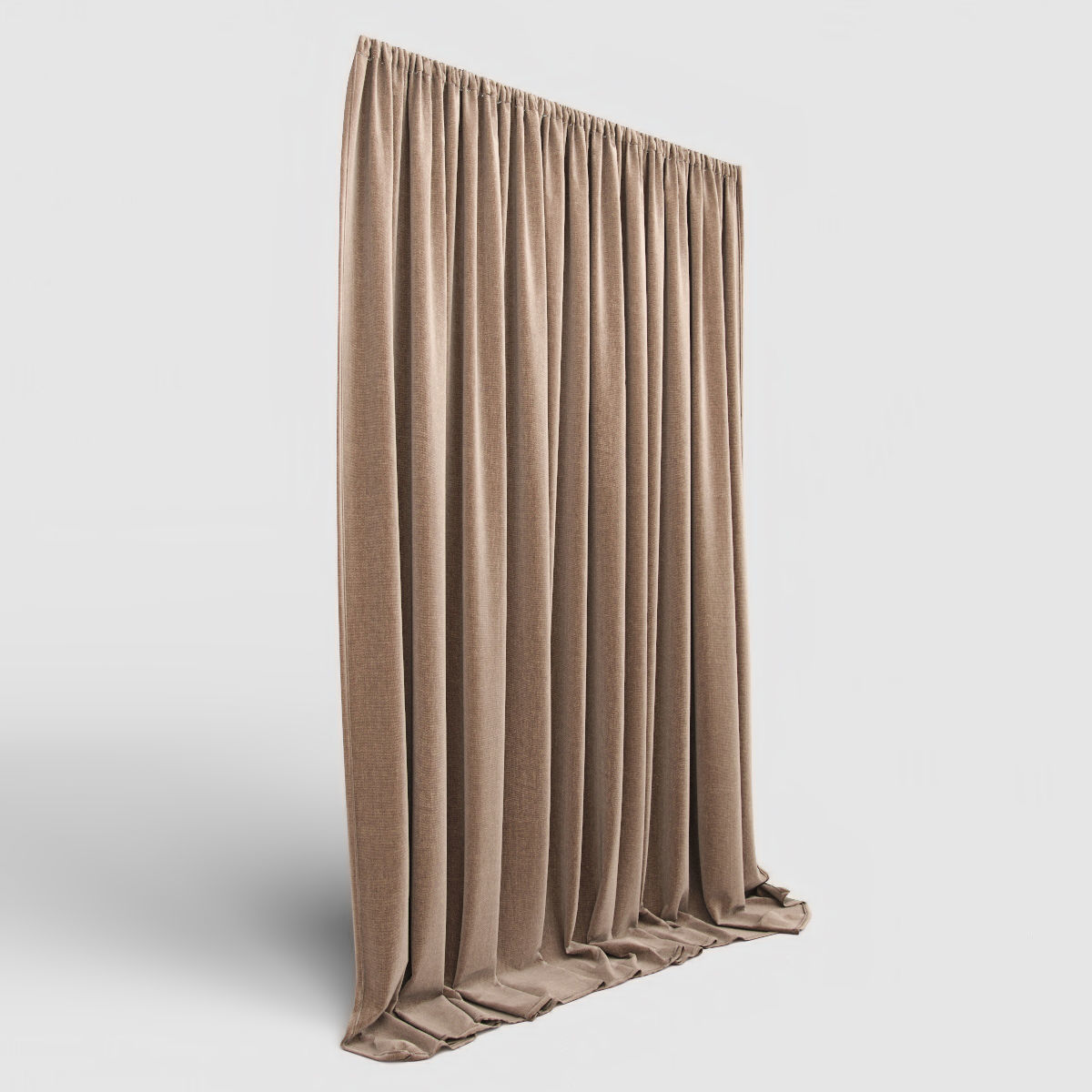 curtain 9 tan draped backdrop 3D model_6