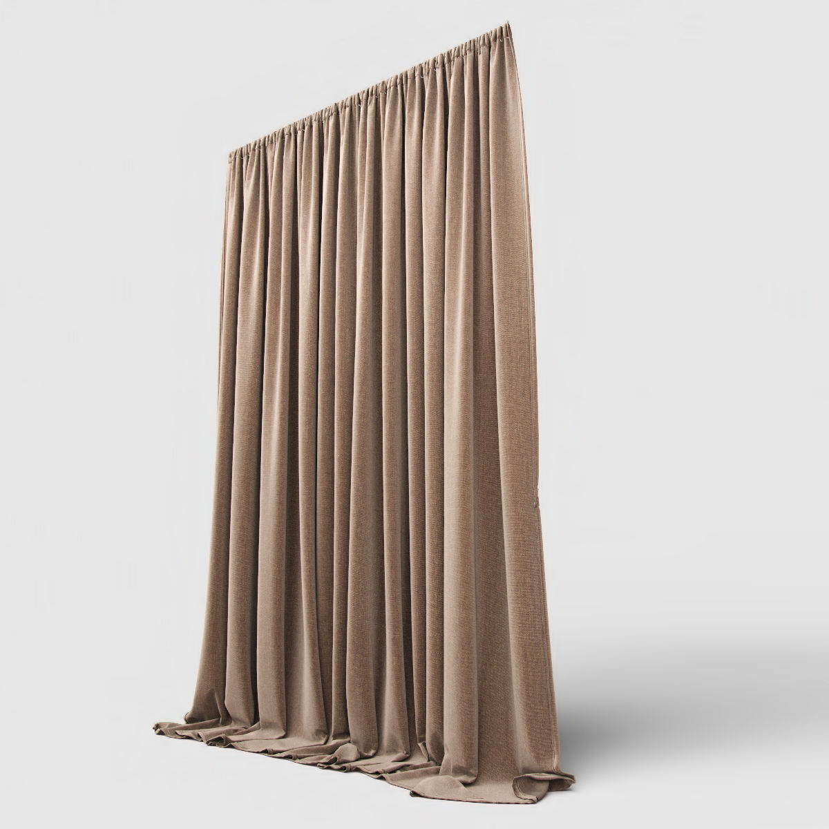 curtain 9 tan draped backdrop 3D model_1
