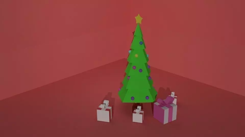 Christmas tree Low-poly 3D model