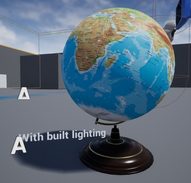 World-Earth and Celstial Bodies Globe Low-poly 3D model_8