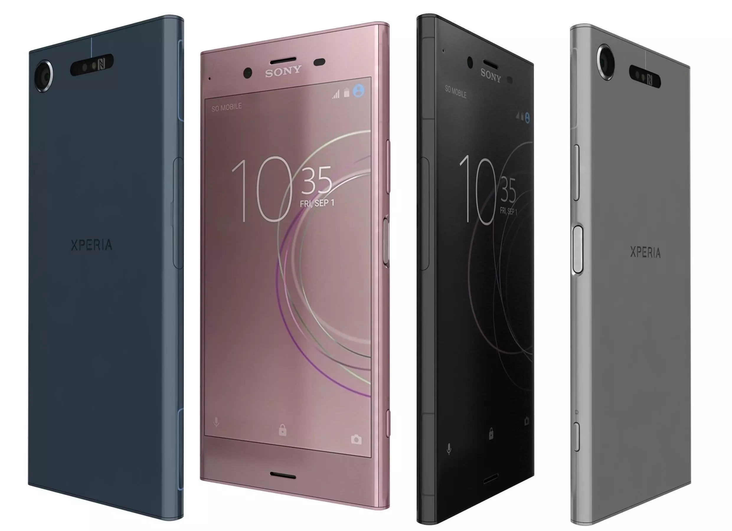 Sony Xperia XZ1 All Colors 3D model_0