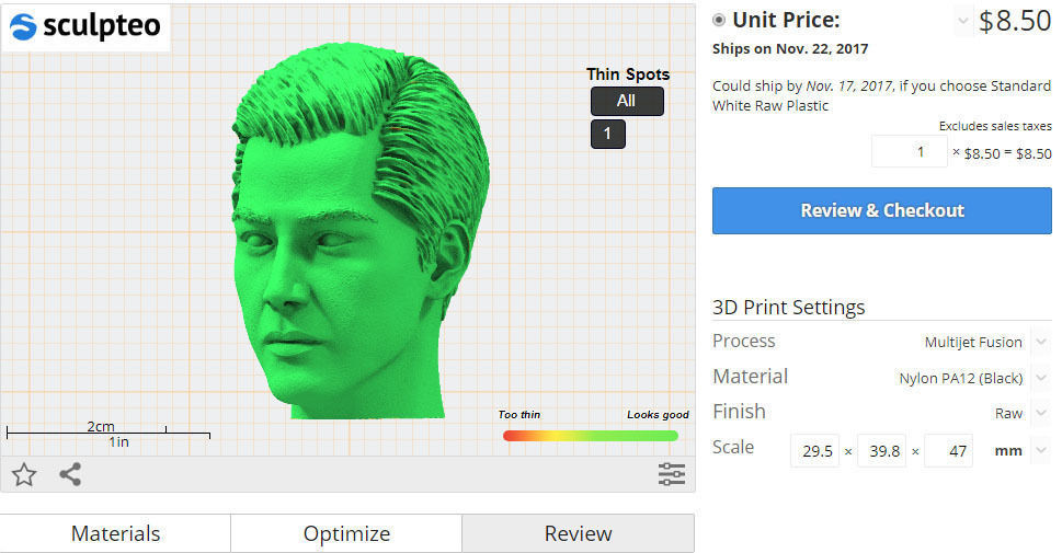 Keanu Reeves 3D print model_1