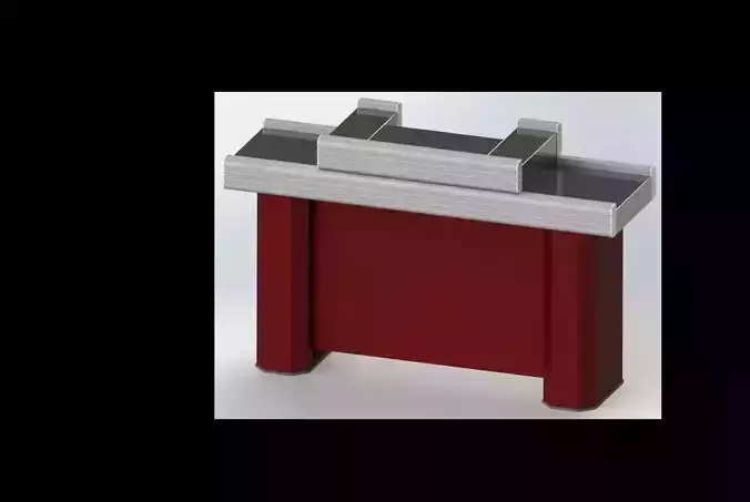 Compact cash desk 3d model 