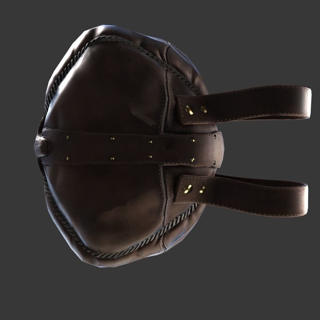 Backpack leather zelda 3D model_3