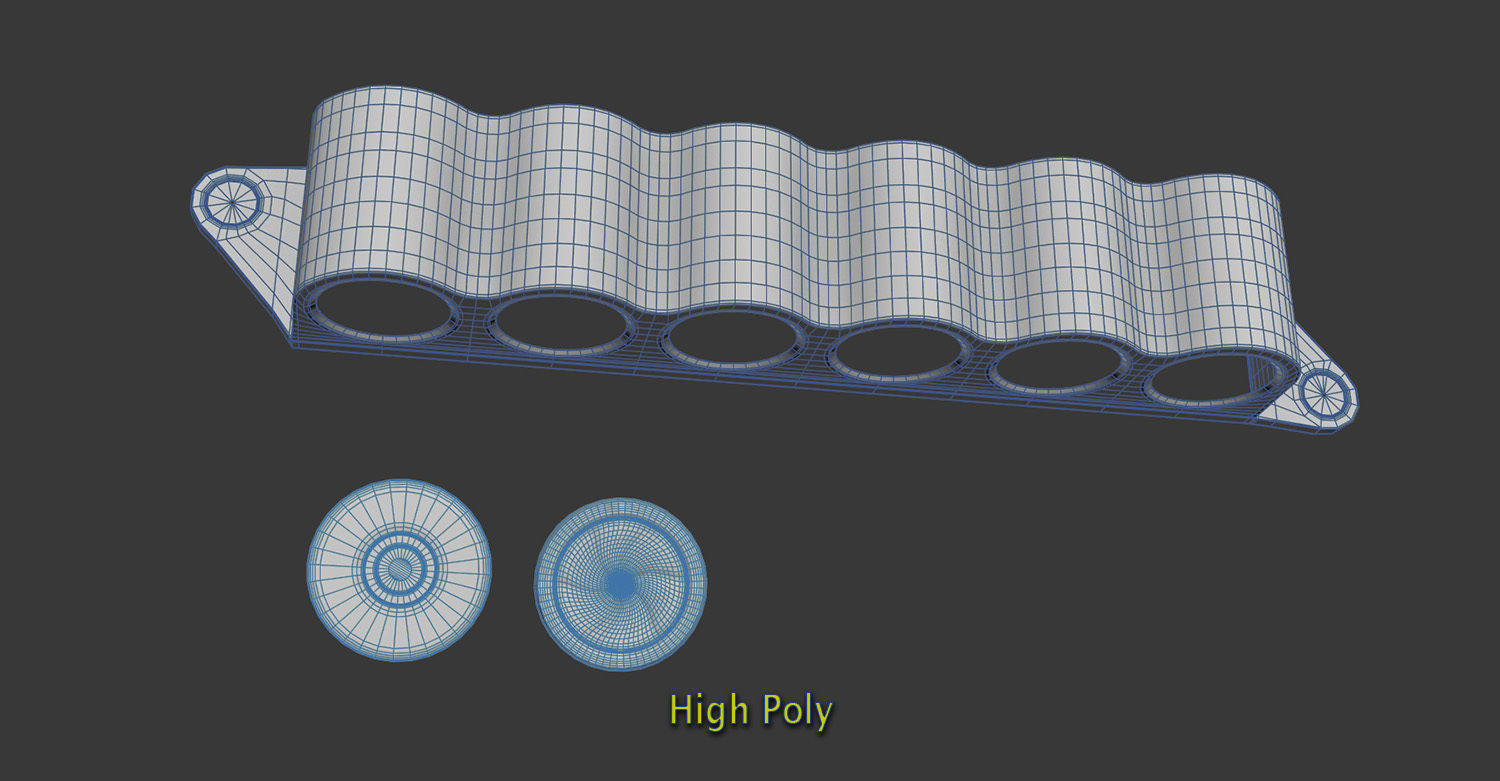 Stevens M520 Pump Action Shotgun - High and Low Poly Low-poly 3D model_17