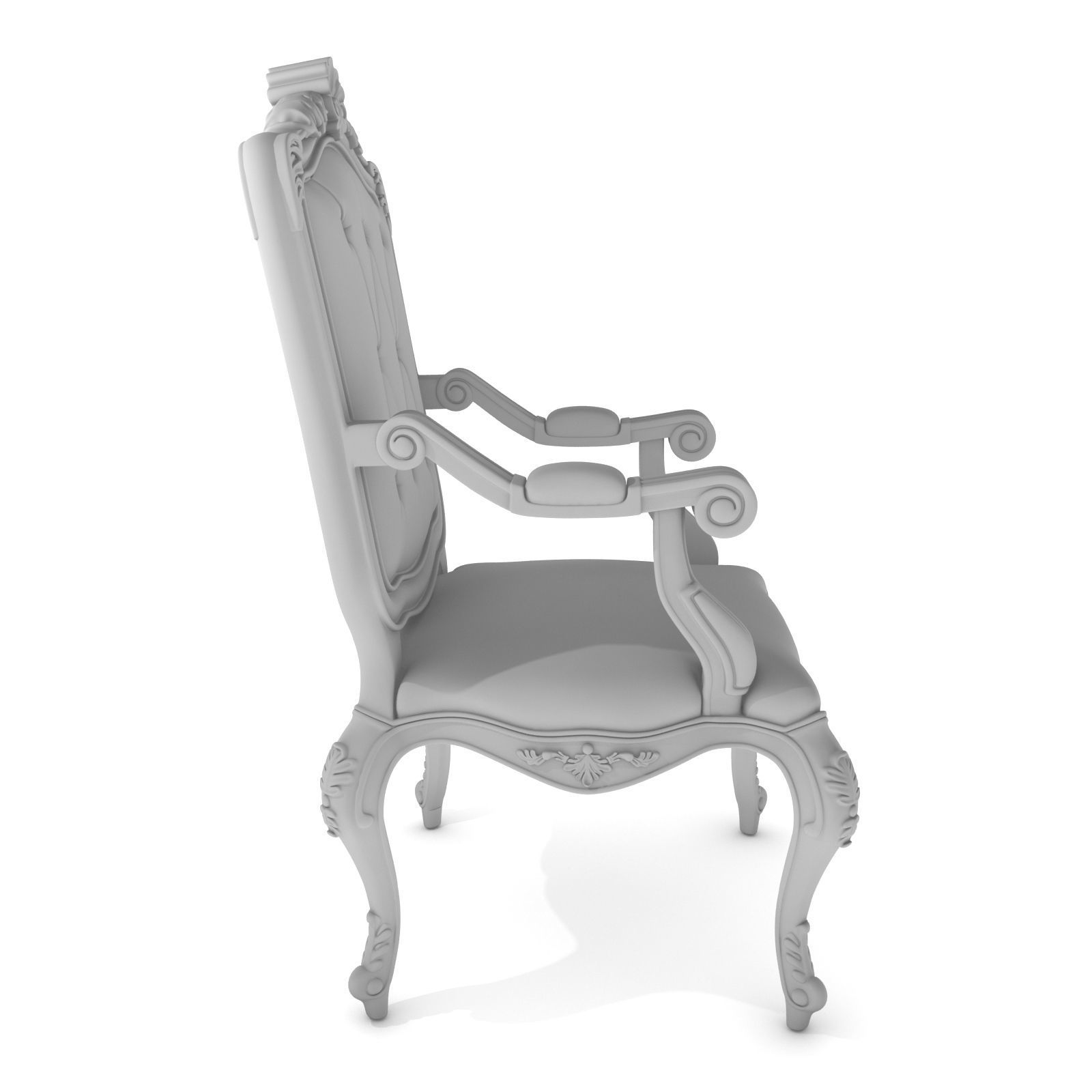 Best Luxury Arm Chair Classic 3D model_15