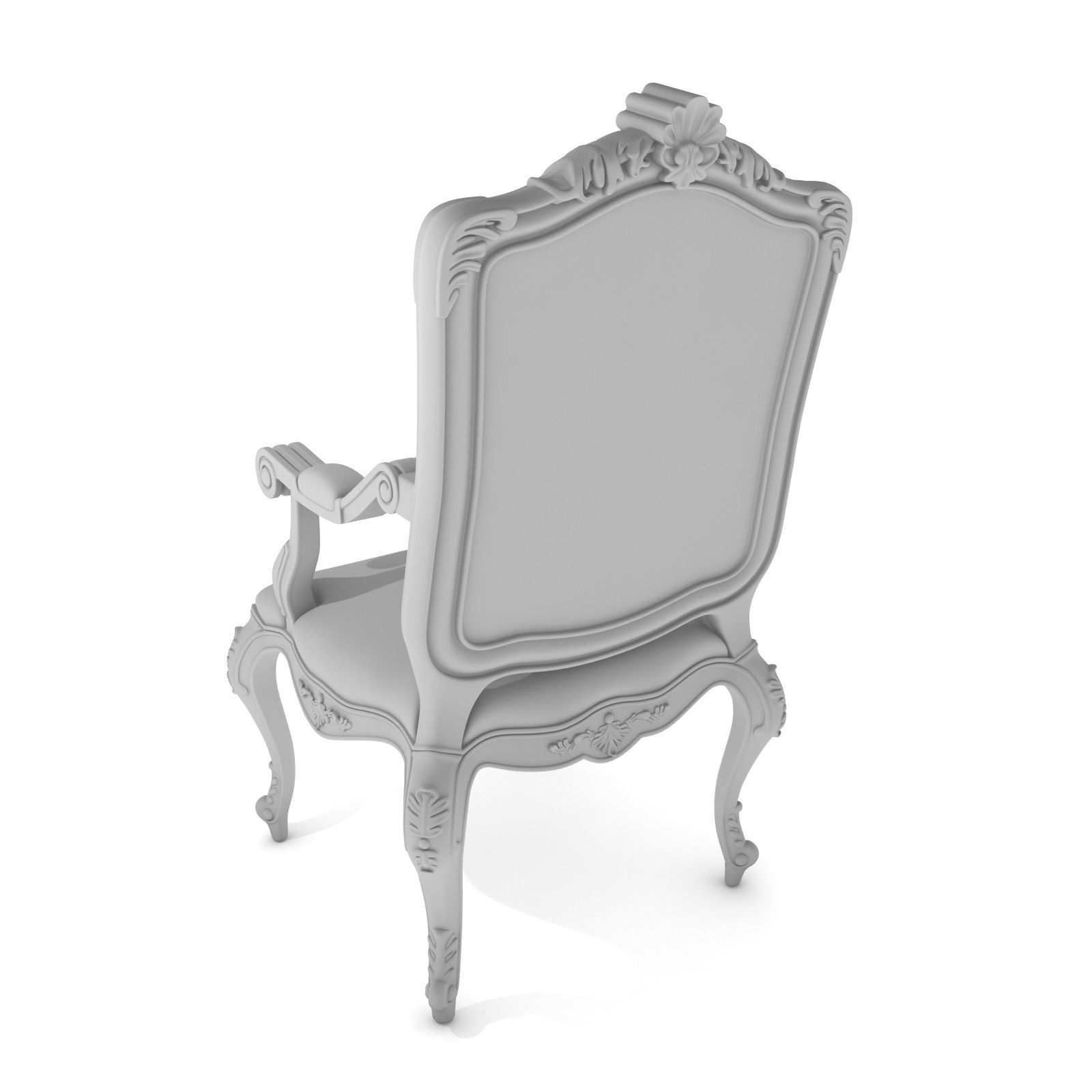 Best Luxury Arm Chair Classic 3D model_14