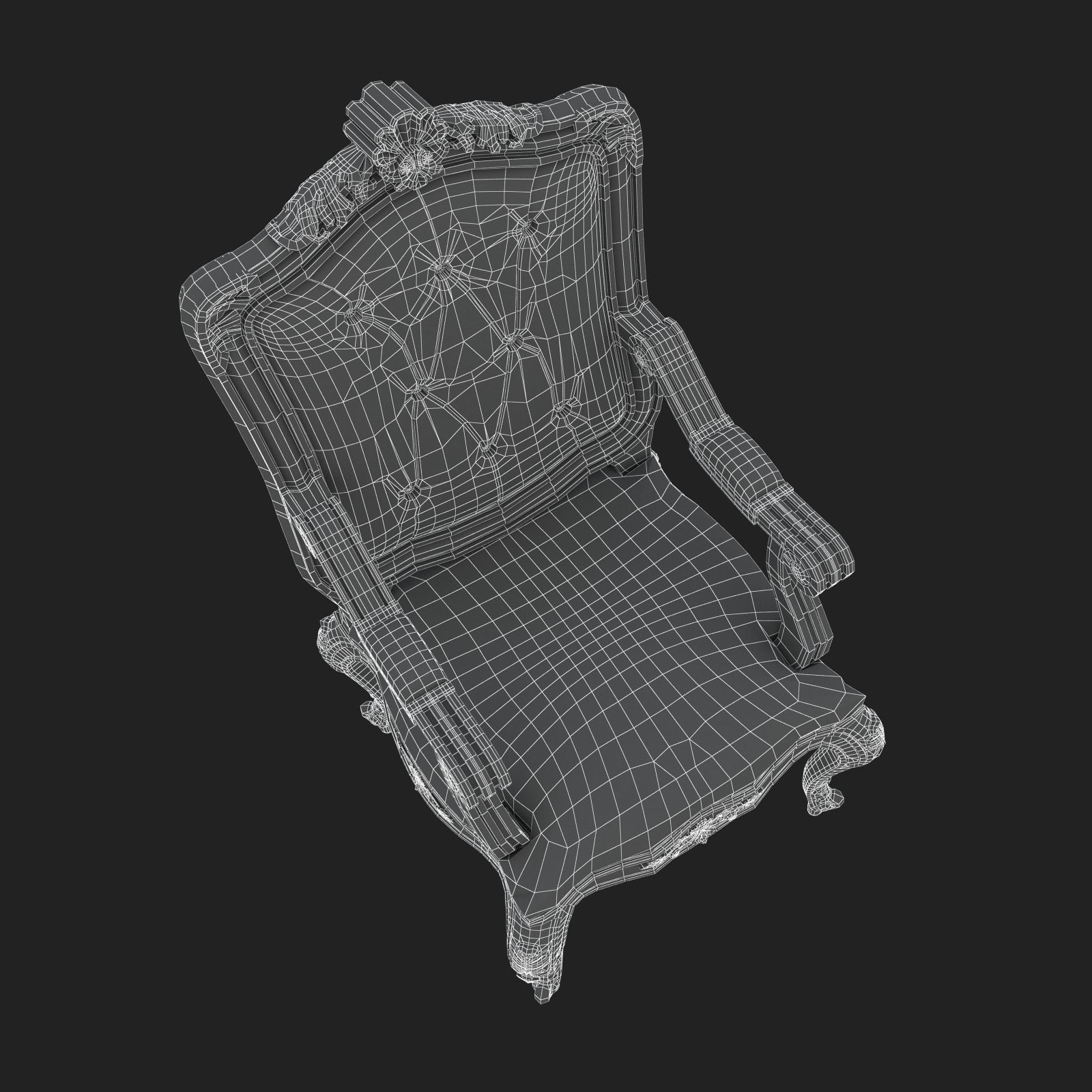 Best Luxury Arm Chair Classic 3D model_18