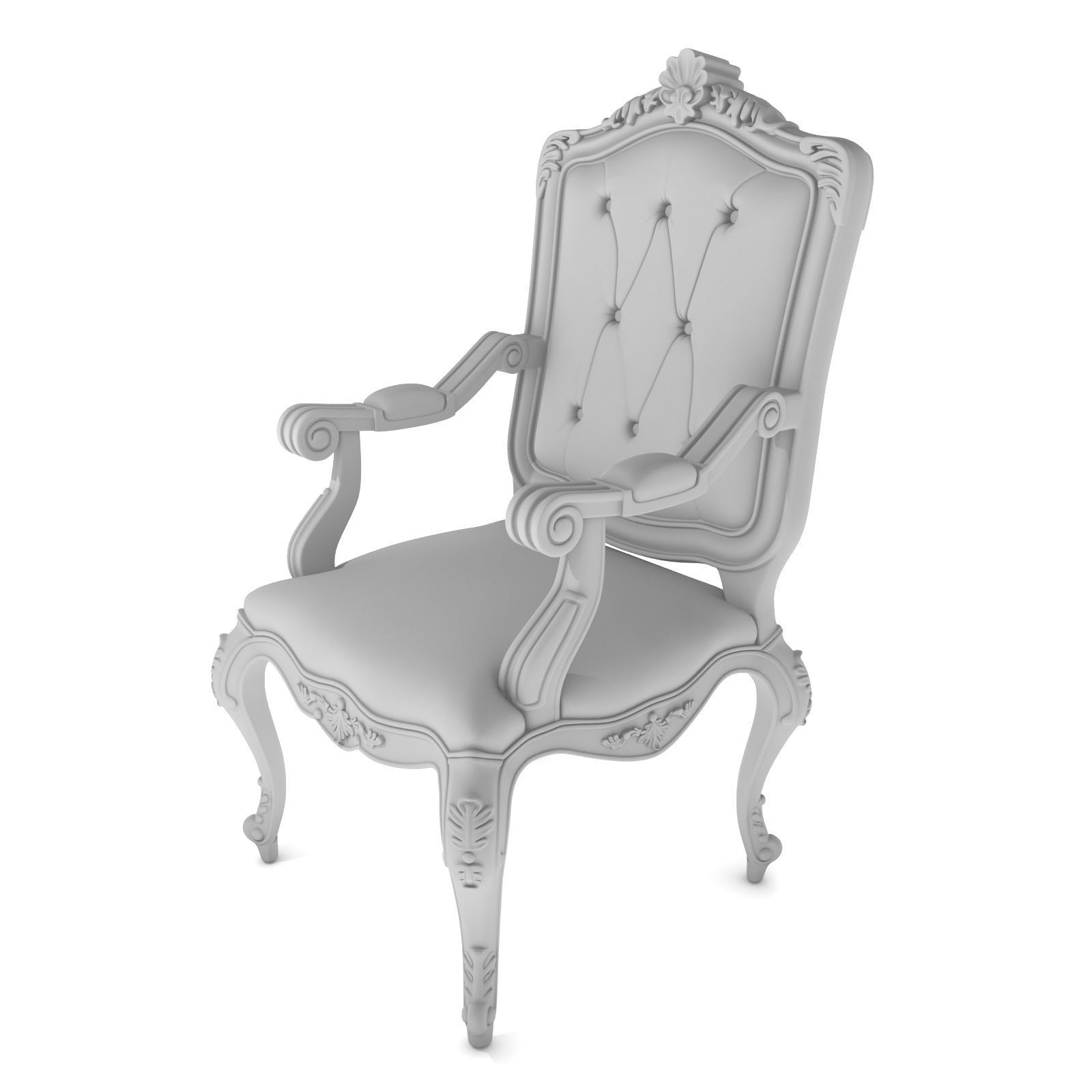 Best Luxury Arm Chair Classic 3D model_12