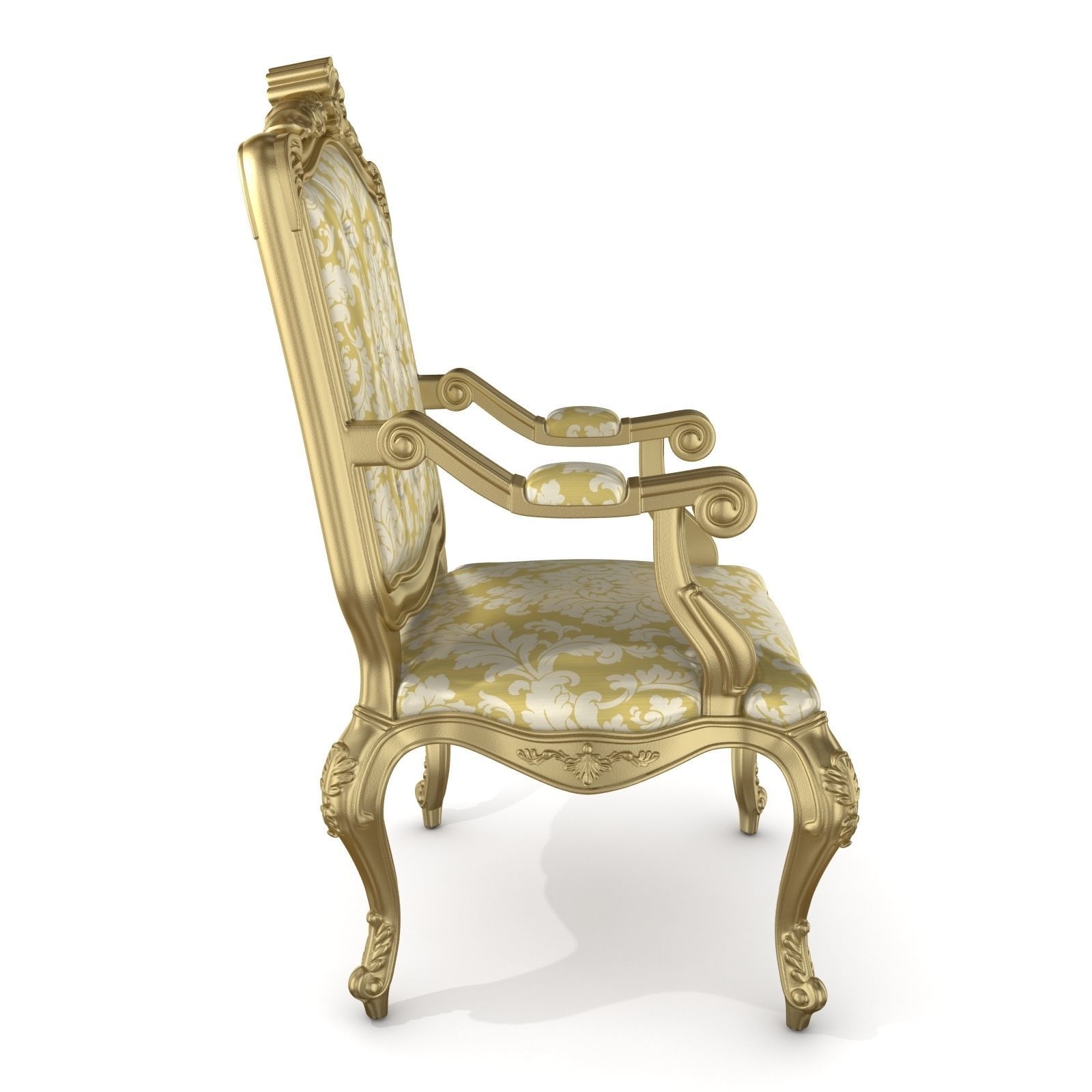 Best Luxury Arm Chair Classic 3D model_5