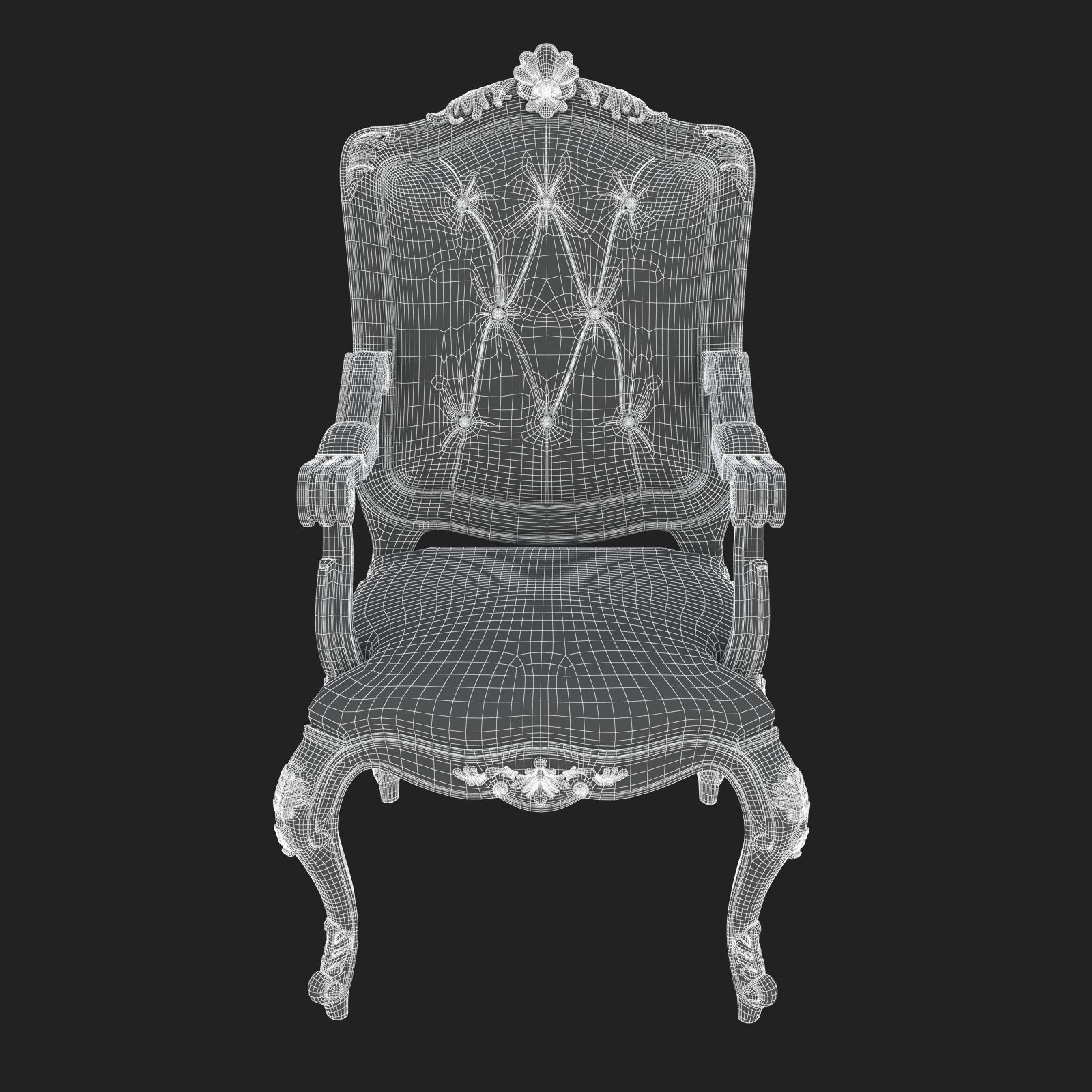 Best Luxury Arm Chair Classic 3D model_22